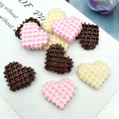 10gab/partija Food Cabochon Cute Resin Sirds formas cepums Plakana aizmugure Scrapbooking Amatniecības izgreznošanai Mobilā Dekorācija