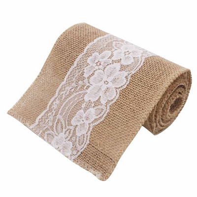 15x240 cm rustikalna svadbena traka za stolice, mašne s čipkom za tuširanje novorođenčadi, svadbene navlake za stolice, ukrasi za zabavu
