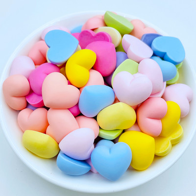 20 vnt Mielų animacinių filmukų mini širdelės formos plokščios nugaros dervos kabošonai, iškarpų knyga „pasidaryk pats“ papuošalai amatų dekoravimo priedai D89