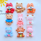 10 gab. Jaunas, jaukās, mini multfilmas, dzīvnieku sērija, plakana aizmugure, sveķu kabošoni