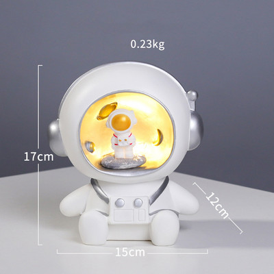 1vnt Astronautas Piggy Bank Pinigų dėžutės su lempa Berniuko Mergaitės Vaiko gimtadienio Mergaičių stalo puošmena Monetų bankas suaugusiems