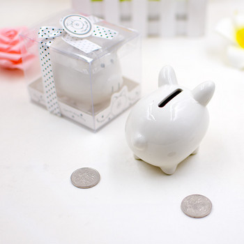 Χαριτωμένα κεραμικά Pig Piggy Bank Cartoon Pig Coins Αποθήκευση Χρημάτων Κουτί εξοικονόμησης χρημάτων Στολίδι επιτραπέζιου σπιτιού για παιδιά Πρακτικό δώρο γενεθλίων