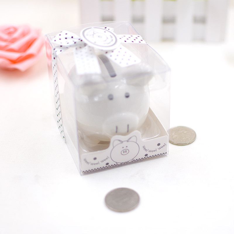 Miela keramika Pig Piggy Bank Animacinių filmų kiaulių monetų saugykla Pinigų taupymo dėžutė Namų darbalaukio papuošalai Vaikų gimtadienio praktiška dovana