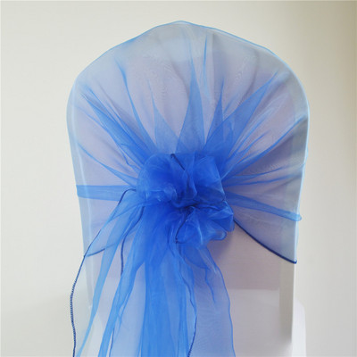 65*275cm Organza Scaune Cercete Scaun de nuntă Bandă Capotă Arc Capă pentru Nunta Chiar și Petrecere Banchet Scaune Acasă Decorare Nod