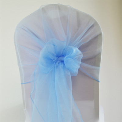 65*275cm Organza Scaune Cercete Scaun de nuntă Bandă Capotă Arc Capă pentru Nunta Chiar și Petrecere Banchet Scaune Acasă Decorare Nod