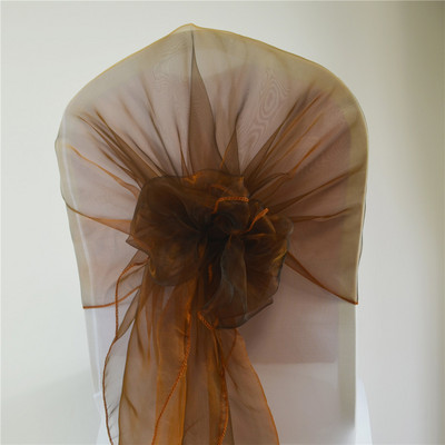 65*275cm Organza Scaune Cercete Scaun de nuntă Bandă Capotă Arc Capă pentru Nunta Chiar și Petrecere Banchet Scaune Acasă Decorare Nod