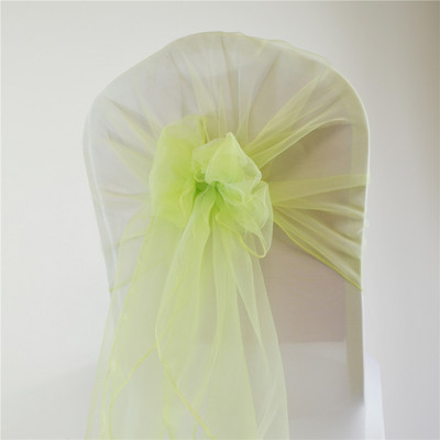 65*275cm Organza Scaune Cercete Scaun de nuntă Bandă Capotă Arc Capă pentru Nunta Chiar și Petrecere Banchet Scaune Acasă Decorare Nod