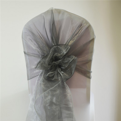 65*275cm Organza Scaune Cercete Scaun de nuntă Bandă Capotă Arc Capă pentru Nunta Chiar și Petrecere Banchet Scaune Acasă Decorare Nod