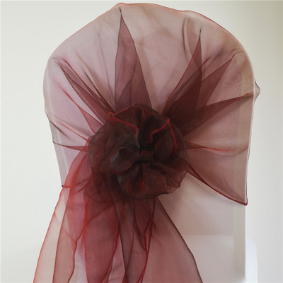 65*275cm Organza Scaune Cercete Scaun de nuntă Bandă Capotă Arc Capă pentru Nunta Chiar și Petrecere Banchet Scaune Acasă Decorare Nod