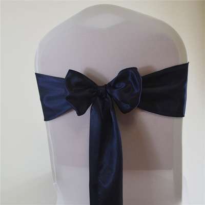 15*275cm Satino varčios peteliškės kėdžių juosta vestuvių vakarėliui Viešbučio namams banketų kėdės dekoravimo reikmenys renginiams Raudona/Karališka mėlyna