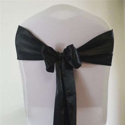 15*275cm Satino varčios peteliškės kėdžių juosta vestuvių vakarėliui Viešbučio namams banketų kėdės dekoravimo reikmenys renginiams Raudona/Karališka mėlyna