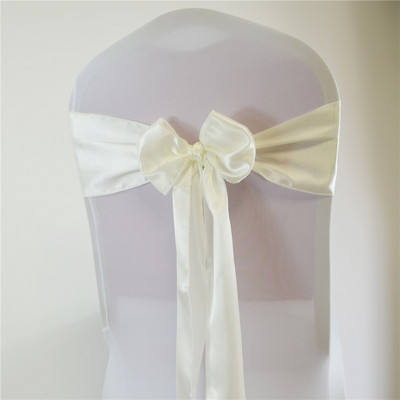 15*275cm Satino varčios peteliškės kėdžių juosta vestuvių vakarėliui Viešbučio namams banketų kėdės dekoravimo reikmenys renginiams Raudona/Karališka mėlyna