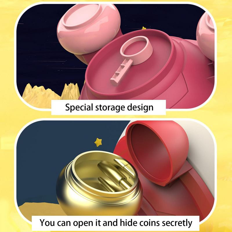 Bērnu krājkasīte multfilma raķešu statuja naudas kaste uz galda virsmas amatniecības glabāšanas kaste Mājas dekors Naudas taupīšanas kaste dāvanas dzimšanas dienā