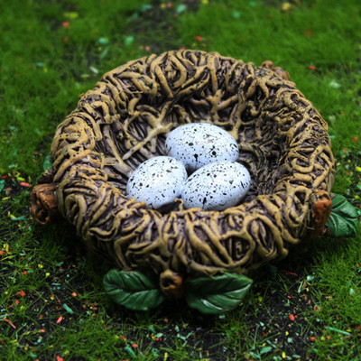 Mala slatka papiga, figurica ptičjeg gnijezda, životinjski model, kućni dekor, minijaturni dodaci za bonsai od smole, vilinski vrt, 1 komad