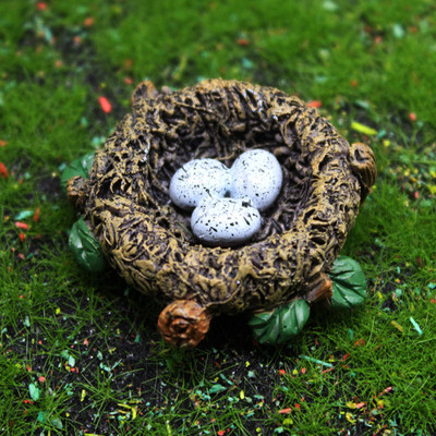 Mala slatka papiga, figurica ptičjeg gnijezda, životinjski model, kućni dekor, minijaturni dodaci za bonsai od smole, vilinski vrt, 1 komad