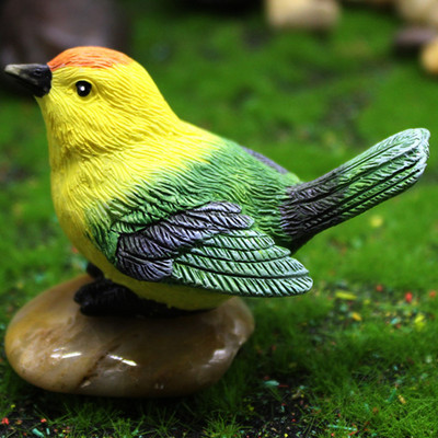 Mala slatka papiga, figurica ptičjeg gnijezda, životinjski model, kućni dekor, minijaturni dodaci za bonsai od smole, vilinski vrt, 1 komad