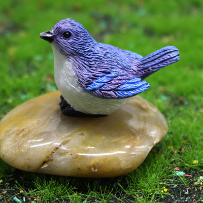 Mala slatka papiga, figurica ptičjeg gnijezda, životinjski model, kućni dekor, minijaturni dodaci za bonsai od smole, vilinski vrt, 1 komad