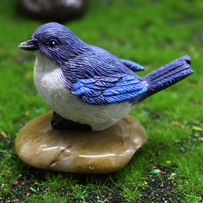 Mala slatka papiga, figurica ptičjeg gnijezda, životinjski model, kućni dekor, minijaturni dodaci za bonsai od smole, vilinski vrt, 1 komad
