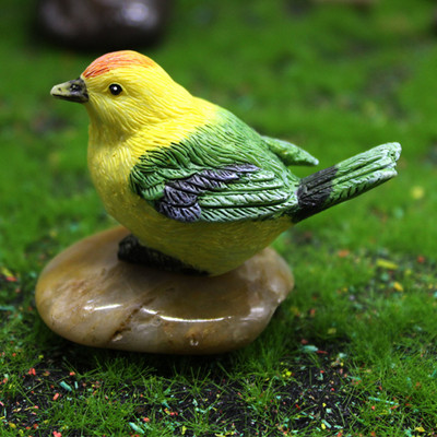Mala slatka papiga, figurica ptičjeg gnijezda, životinjski model, kućni dekor, minijaturni dodaci za bonsai od smole, vilinski vrt, 1 komad