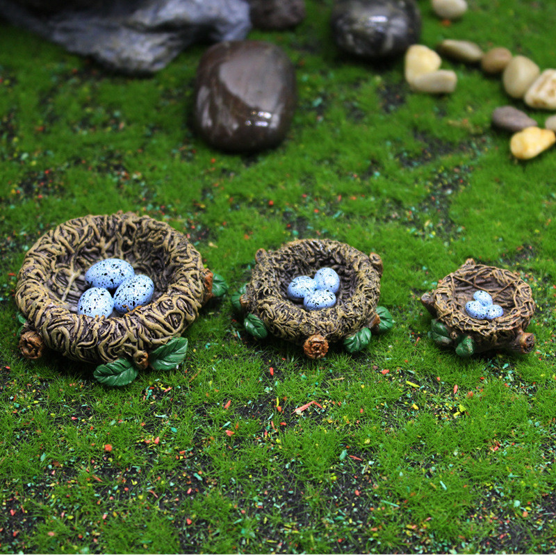 Mala slatka papiga, figurica ptičjeg gnijezda, životinjski model, kućni dekor, minijaturni dodaci za bonsai od smole, vilinski vrt, 1 komad
