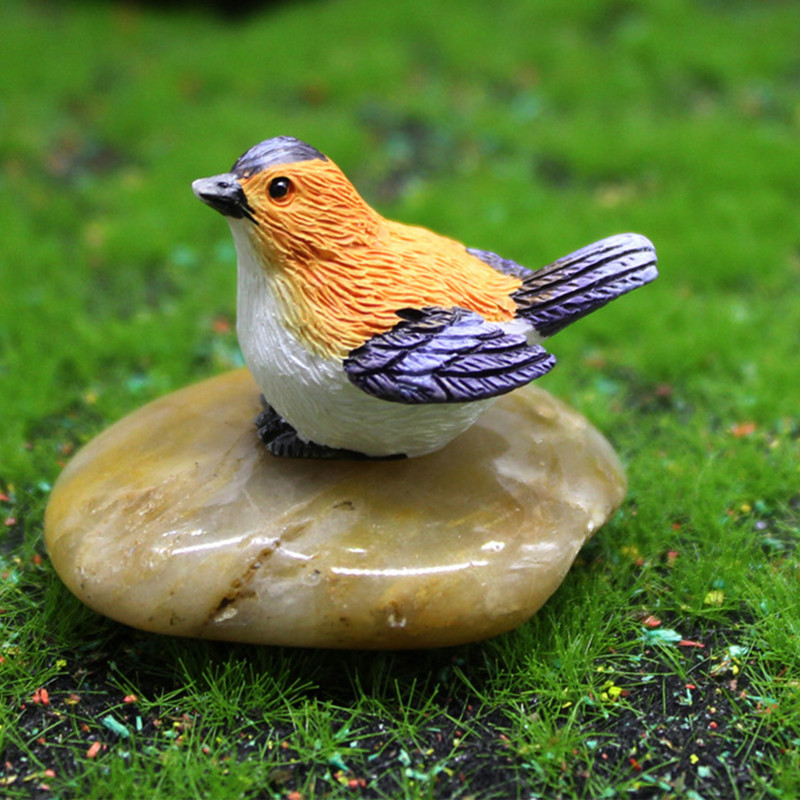 Mala slatka papiga, figurica ptičjeg gnijezda, životinjski model, kućni dekor, minijaturni dodaci za bonsai od smole, vilinski vrt, 1 komad