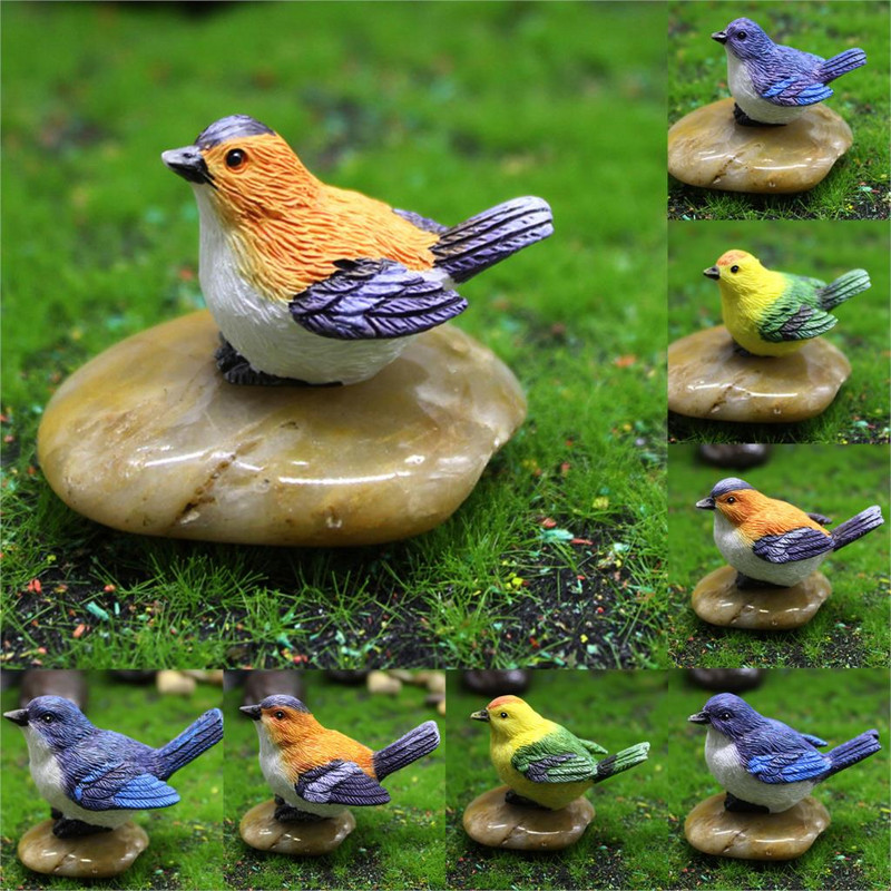 Mala slatka papiga, figurica ptičjeg gnijezda, životinjski model, kućni dekor, minijaturni dodaci za bonsai od smole, vilinski vrt, 1 komad