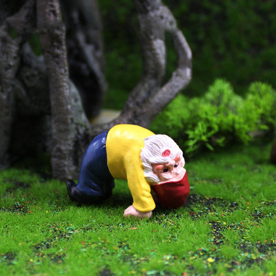 Mini piedzērušies rūķi Rūķu feja Dārza statuja Miniatūras Pagalma Elfa figūra Sveķu mikroainava āra figūriņas ornaments