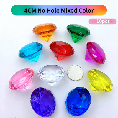10 db 1-4 cm-es műgyémánt kincsesláda kalóz akril kristály drágakövek papírnehezék fényképezés kellékek játék barkácsolás kézműves dekorációs ajándékok