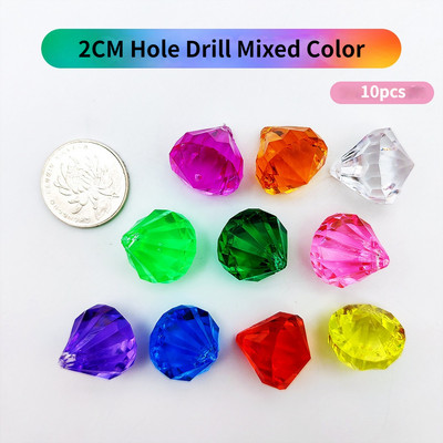 10 db 1-4 cm-es műgyémánt kincsesláda kalóz akril kristály drágakövek papírnehezék fényképezés kellékek játék barkácsolás kézműves dekorációs ajándékok
