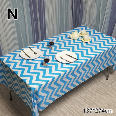 Eldobható terítő 137X274 cm Kockás csíkos hullámmintás műanyag vízálló olajálló terítő party kültéri grill piknik szőnyegek