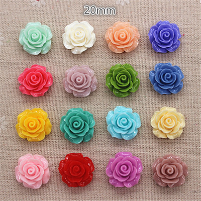 30 komada 20 mm smole, cvjetova kamelije, ravne stražnje strane, kabochon, DIY nakit/ukrasi za rukotvorine (bez rupa)