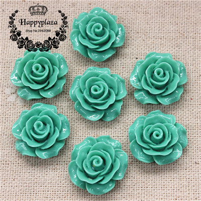 30 gab. 20 mm sveķu kamēlijas ziedi ar plakanu muguru Cabochon rotaslietas / amatniecības rotājumi (bez cauruma)