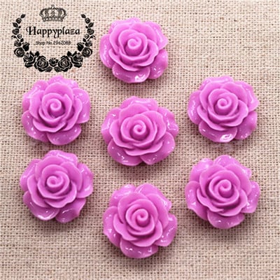 30 gab. 20 mm sveķu kamēlijas ziedi ar plakanu muguru Cabochon rotaslietas / amatniecības rotājumi (bez cauruma)