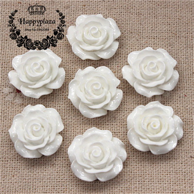 30 gab. 20 mm sveķu kamēlijas ziedi ar plakanu muguru Cabochon rotaslietas / amatniecības rotājumi (bez cauruma)