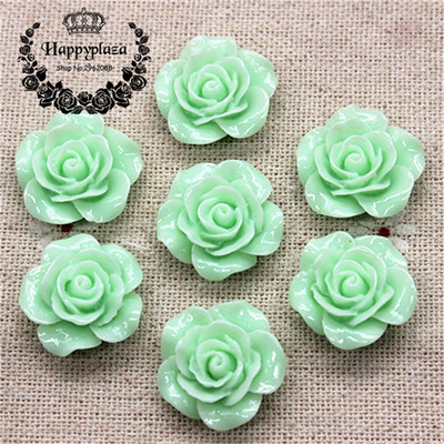 30 gab. 20 mm sveķu kamēlijas ziedi ar plakanu muguru Cabochon rotaslietas / amatniecības rotājumi (bez cauruma)