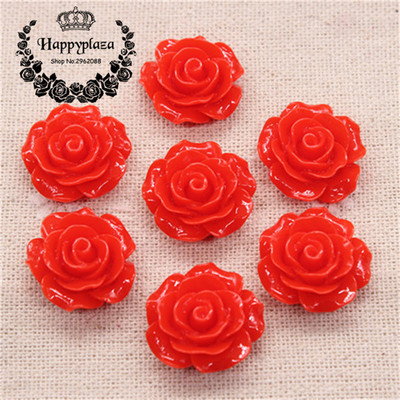 30 gab. 20 mm sveķu kamēlijas ziedi ar plakanu muguru Cabochon rotaslietas / amatniecības rotājumi (bez cauruma)