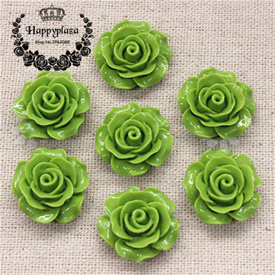 30 gab. 20 mm sveķu kamēlijas ziedi ar plakanu muguru Cabochon rotaslietas / amatniecības rotājumi (bez cauruma)