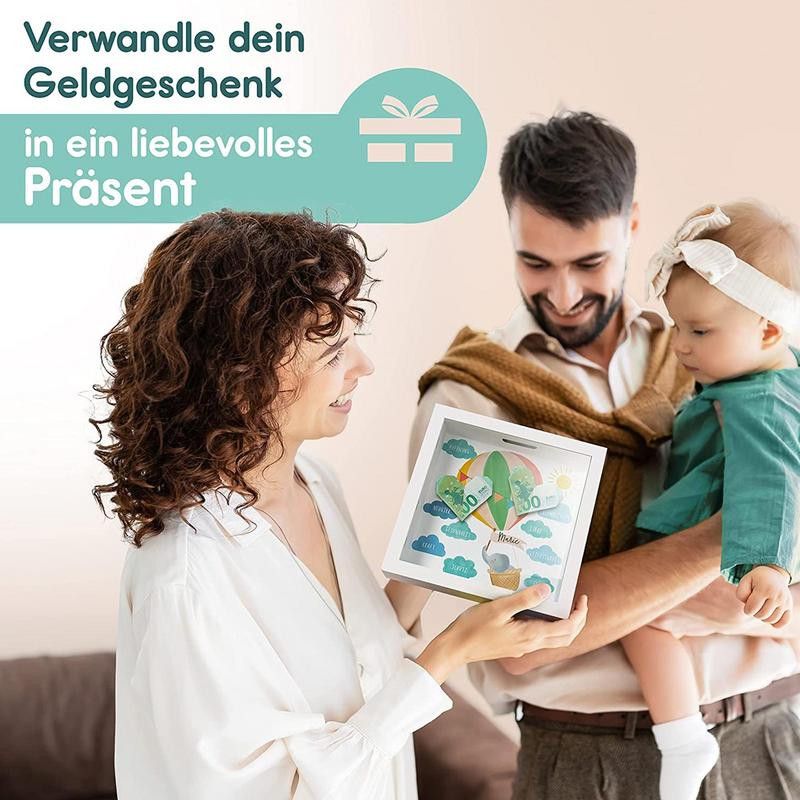 Puidust hoiupõrsad lastele 3D-pildiraam Rahapank Rahakast Loominguline DIY mündipank lastele sünnipäevakingitus Kodukaunistus