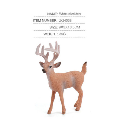 1 gab. Mākslīgo briežu ģimene, lapsa, trusis, vāvere dzīvnieki figūriņas meža radības figūriņas miniatūras rotaļlietas savvaļas zoodārza modelis