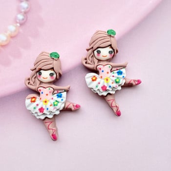 10 τμχ Ρητίνη ανάμεικτη Dancing Princess flat back cabochon για scrapbooking κέντρο φιόγκων μαλλιών