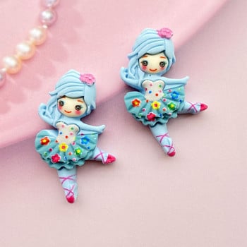 10 τμχ Ρητίνη ανάμεικτη Dancing Princess flat back cabochon για scrapbooking κέντρο φιόγκων μαλλιών