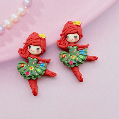 10 vnt dervos mišinio „Dancing Princess“ plokščios nugaros kabošonas, skirtas plaukų lankelio centrui iškarpyti