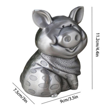 Sliver Pig Bank Χαριτωμένο κέρμα σε σχήμα γουρουνιού Piggy Bank Anti-drop Υλικό Pig Statue Piggy Money Bank Τράπεζα νομισμάτων Διακόσμηση σπιτιού