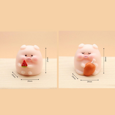 Jauki cūciņa auto salona rotājumi sveķu rozā cūka karikatūra rotaļlietu apdare informācijas panelis biroja dārza kolekcija bērnu dāvanu auto dekors