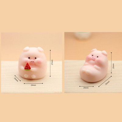 Jauki cūciņa auto salona rotājumi sveķu rozā cūka karikatūra rotaļlietu apdare informācijas panelis biroja dārza kolekcija bērnu dāvanu auto dekors