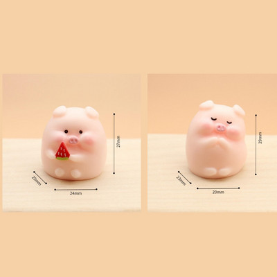 Jauki cūciņa auto salona rotājumi sveķu rozā cūka karikatūra rotaļlietu apdare informācijas panelis biroja dārza kolekcija bērnu dāvanu auto dekors