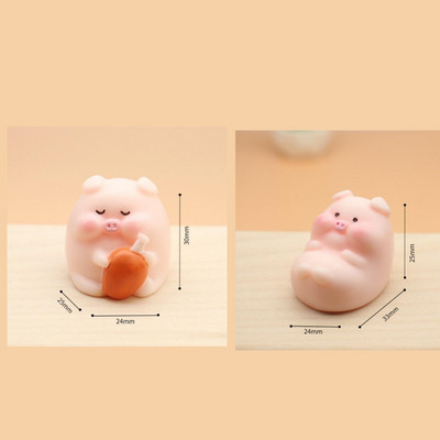 Jauki cūciņa auto salona rotājumi sveķu rozā cūka karikatūra rotaļlietu apdare informācijas panelis biroja dārza kolekcija bērnu dāvanu auto dekors