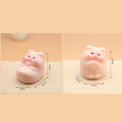 Jauki cūciņa auto salona rotājumi sveķu rozā cūka karikatūra rotaļlietu apdare informācijas panelis biroja dārza kolekcija bērnu dāvanu auto dekors