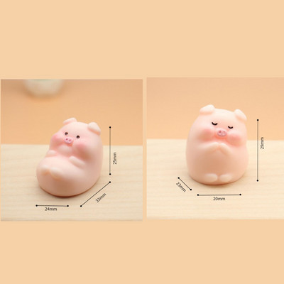 Jauki cūciņa auto salona rotājumi sveķu rozā cūka karikatūra rotaļlietu apdare informācijas panelis biroja dārza kolekcija bērnu dāvanu auto dekors