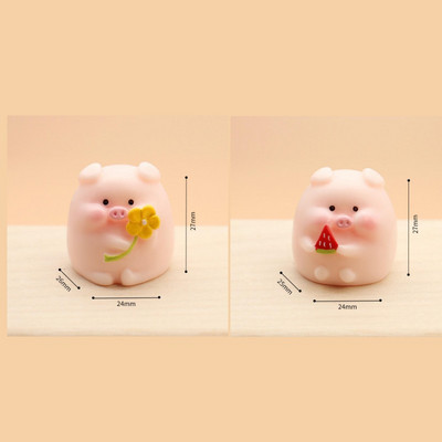 Jauki cūciņa auto salona rotājumi sveķu rozā cūka karikatūra rotaļlietu apdare informācijas panelis biroja dārza kolekcija bērnu dāvanu auto dekors